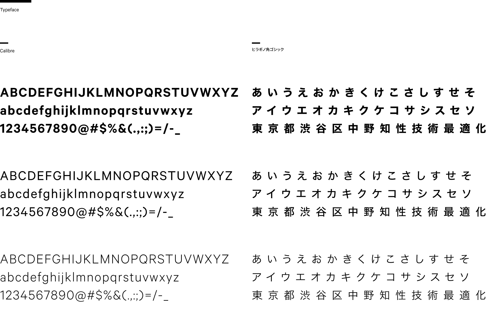 ブランディングデザイン｜ファミリーフォント・フォントレギュレーション