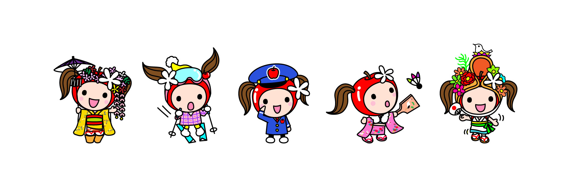 サービスブランディング｜キャラクターのポーズ展開デザイン