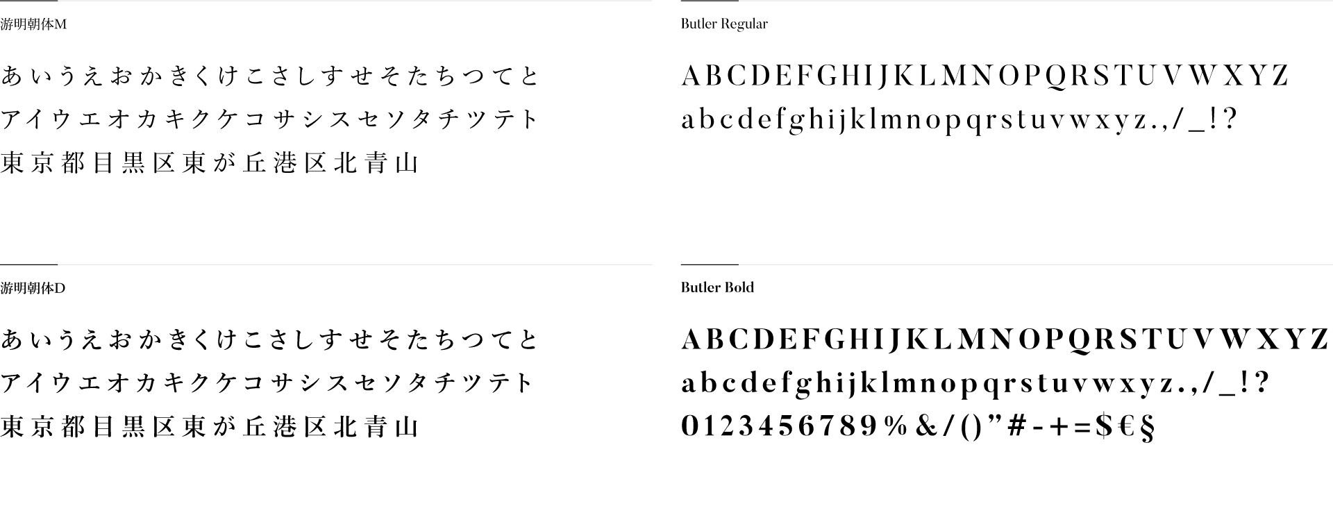ブランディングデザイン｜ファミリーフォント・フォントレギュレーション